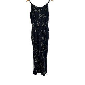 Gap NWT Black Printed Round Neck Sleeveless One-Piece Jumpsuit Size Small
